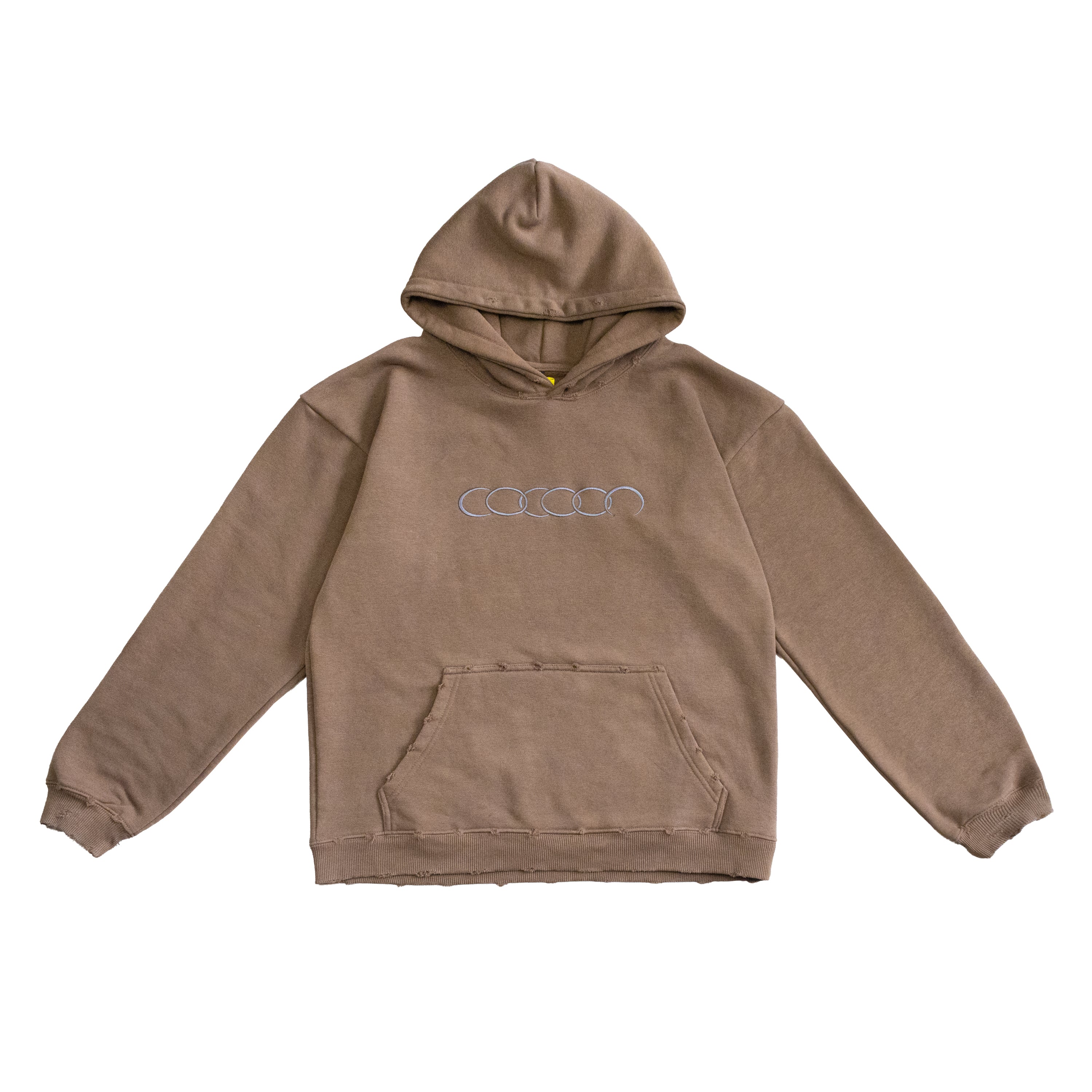 Cocoon 1996 Amber Hoodie front view with premium embroidery