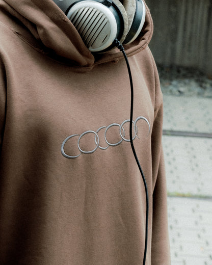 Cocoon 1996 Amber Hoodie front view in heavyweight amber fabric