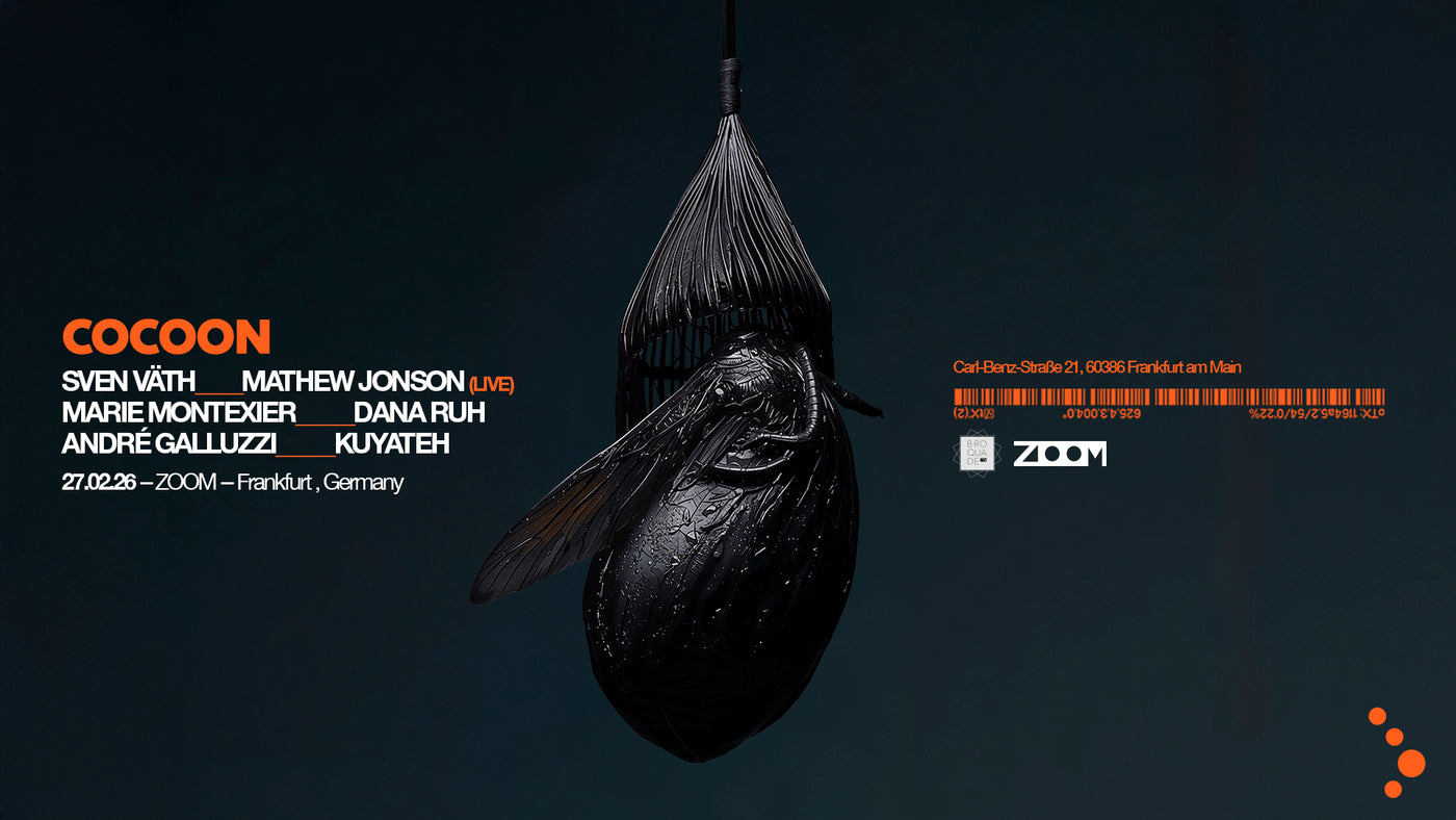 Cocoon Frankfurt 2026 event poster – techno party at Zoom Frankfurt
